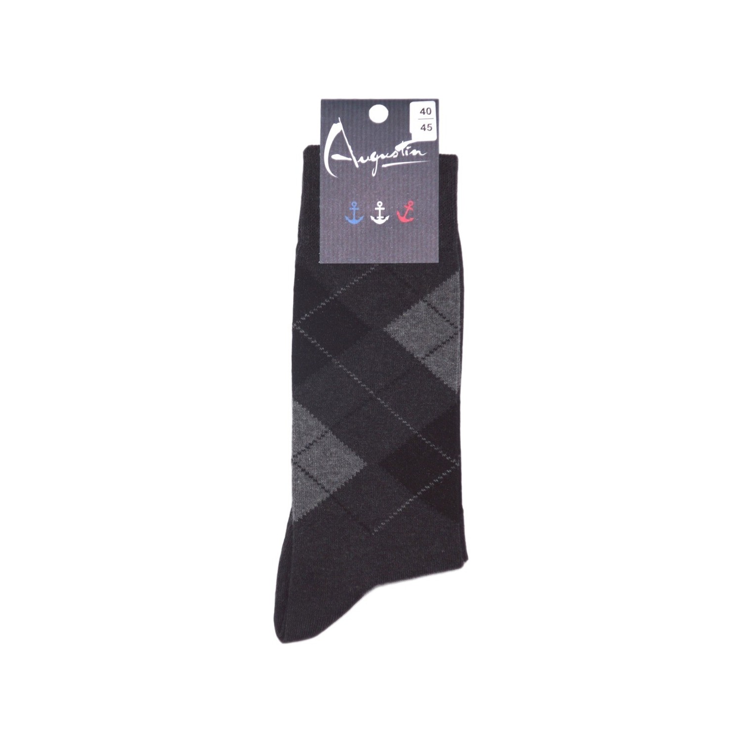 chaussettes intarsia anthracite
